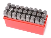 Набор штампов буквенных 4мм, 27пр., в пластиковом футляре