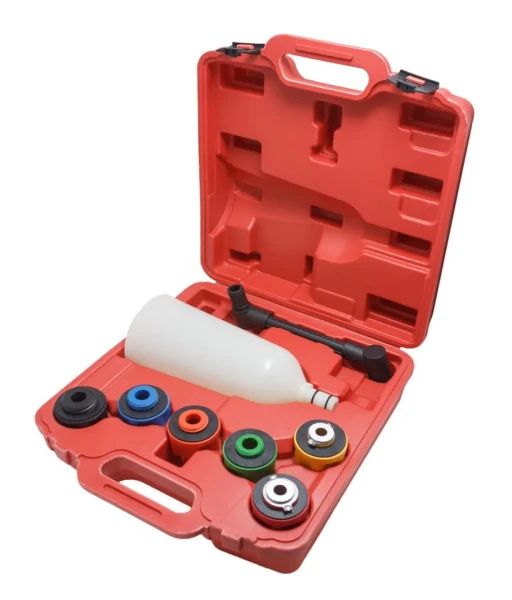 Воронка для заливки масла в двигатель а/м с пластиковыми адаптерами, 8пр., в кейсе