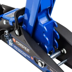 Домкрат подкатной гидравлический 2,5т с фиксацией (h min 140мм, h max 387мм) в кейсе с резиновой накладкой