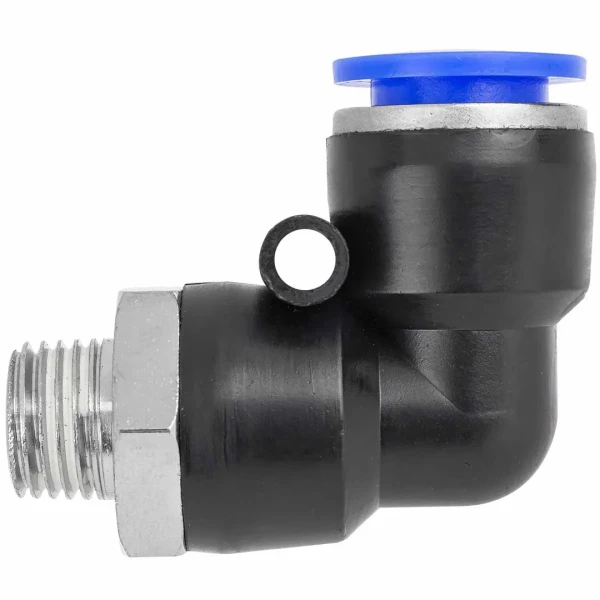 Фитинг угловой для пластиковых трубок 12мм с наружной резьбой 1/4''