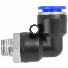 Фитинг угловой для пластиковых трубок 12мм с наружной резьбой 1/4''