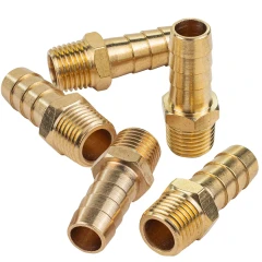 Штуцер пневматический наруж. резьба 1/4''- ''елочка''10мм, к-т 5шт.