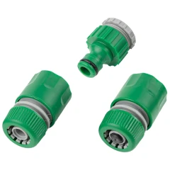 Шланг садовый ПВХ 12ммх18м с пистолетом распылителем + 1 штуцер и 2 быстроразъема под шланг (6 режимов распыления,8bar)