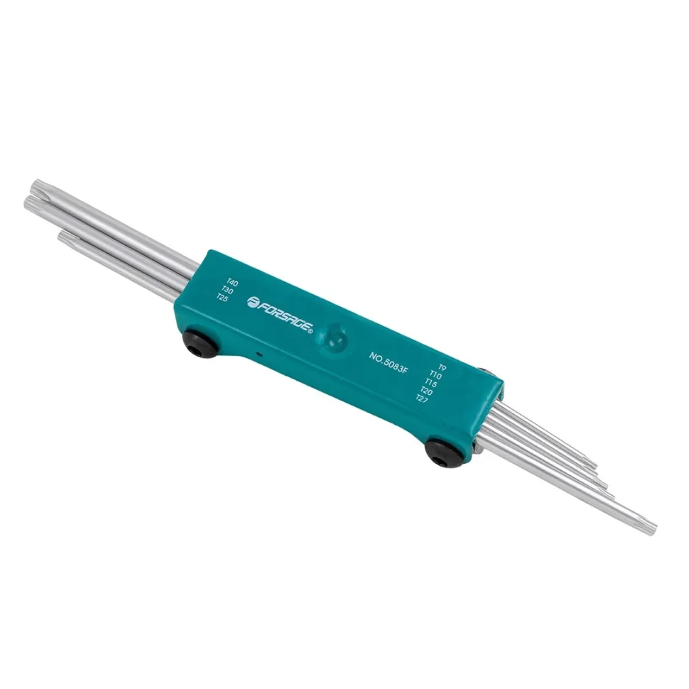 Набор ключей TORX складной, 8пр.(T9, T10, T15, T20, T25, T27, T30, T40)