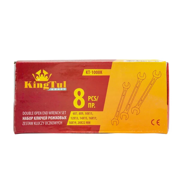 Набор ключей рожковых 8пр. (6х7-20х22мм) на полотне