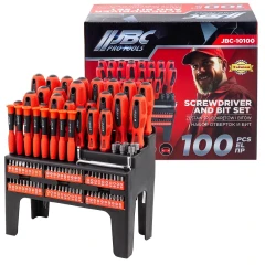 Набор отверток и бит 100пр, на пластиковом стенде