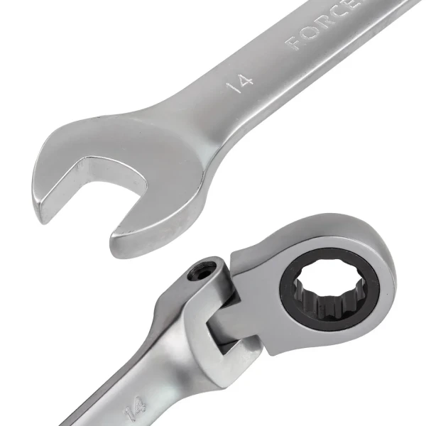 Набор ключей комбинированных трещоточных с шарниром 13пр.