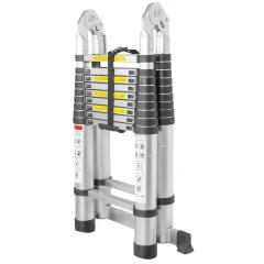 Лестница-стремянка телескопическая алюм. бытовая 3.1+3.1м (10+10 ступ.)