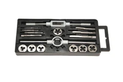 Набор метчиков и плашек метрический 16пр. (М3х0.5, М4х0.7, М5х0.8, М6х1, М8х1.25, М10х1.5, М12х1.75), в пенале