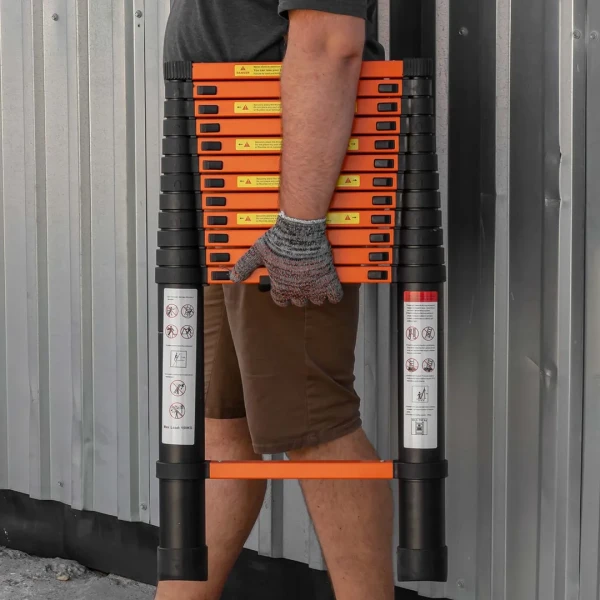 Лестница телескопическая алюм. бытовая 3.8м (13 ступ.)