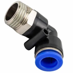 Фитинг угловой для пластиковых трубок 12мм с наружной резьбой 1/2''