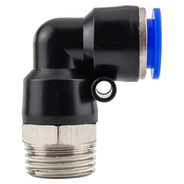 Фитинг угловой для пластиковых трубок 12мм с наружной резьбой 1/2''