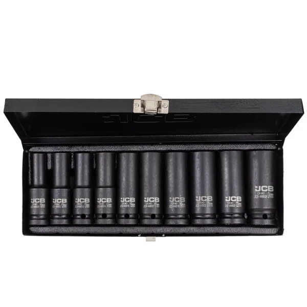Набор головок ударных глубоких 10пр.,1/2''(12гр.) (10,12-15,17,19,21,22,24мм), в пластиковом кейсе