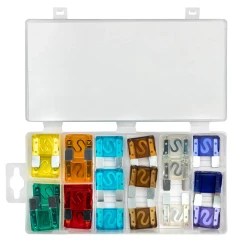 Предохранители плавкие флажковые автомобильные (от 20А до 100А), комплект 24пр.