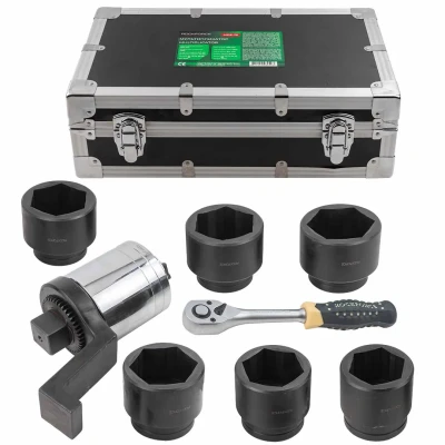 Мультипликатор (7500N/m,коэф-т усиления 1:25.8,входной квадрат 12.7мм,выходной квадрат 40мм,головки:65,70,75,80,85,90мм),в кейсе