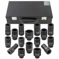 Набор головок ударных глубоких 3/4''16пр.(17,19,21,22,24,27,30,32-36,38,41,46,50) в кейсе