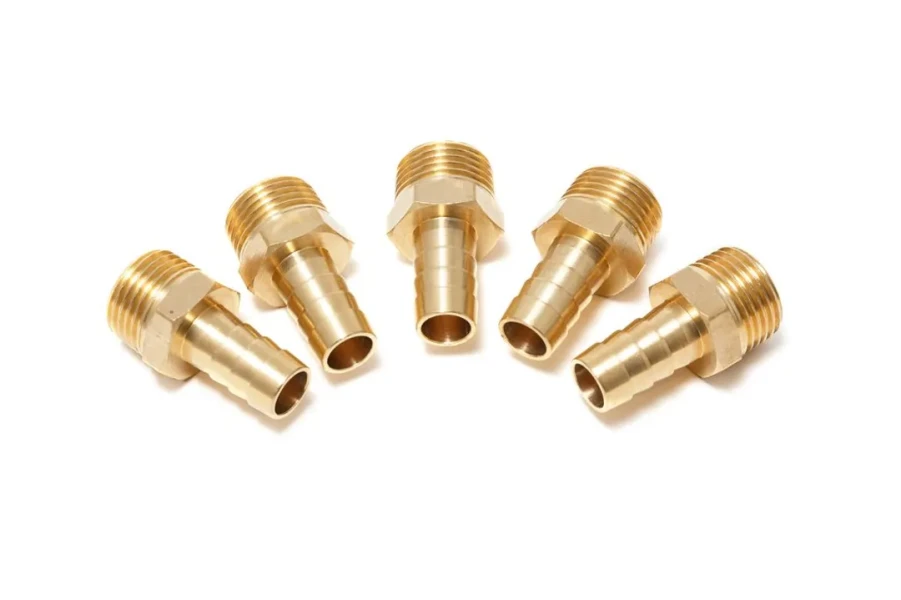 Штуцер пневматический наруж. резьба 1/2''- ''елочка''6мм, к-т 5шт.