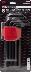 Набор ключей Г-образных 6-гранных длинных, 8пр.(7-14мм)в пластиковом держателе