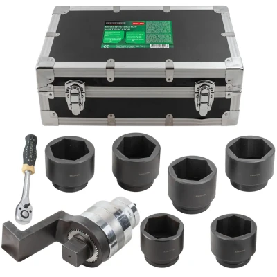 Мультипликатор (10000N/m,коэф-т усиления 1:67.5,входной квадрат 12.7мм,выходной квадрат 50мм,головки:80,85,90,95,100,105мм),в кейсе