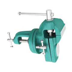 Тиски настольные поворотные с наковальней 2.5''-60мм (крепление ''струбцина'')