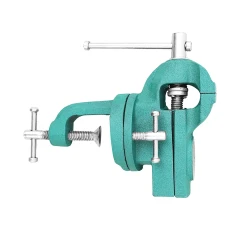 Тиски настольные поворотные с наковальней 2.5''-60мм (крепление ''струбцина'')