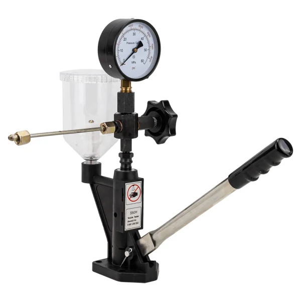 Стенд для проверки дизельных форсунок с манометром и резьбовыми адаптерами-переходниками (М14хМ12, М14хМ14)