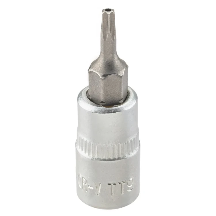 Головка-бита TORX T9H c отверстием, 1/4''