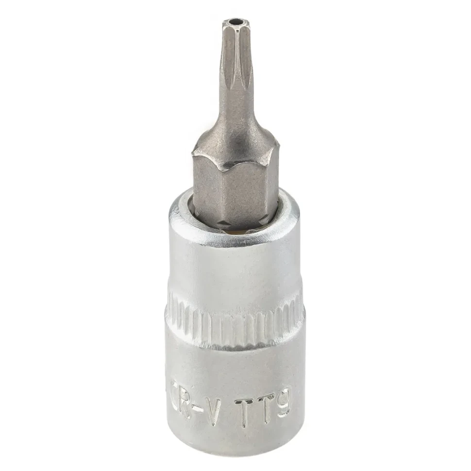 Головка-бита TORX T9H c отверстием, 1/4''