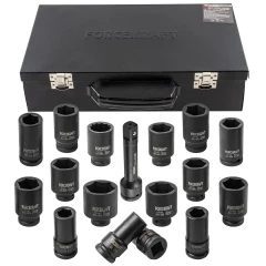 Набор головок ударных глубоких 3/4''16пр.(6гр.)(17,19,21,22,24,27,30,32,34,35,36,36-12гр,38,41,46,50мм)