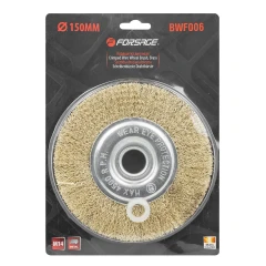 Кордщетка дисковая латунная для УШМ 150мм, в блистере