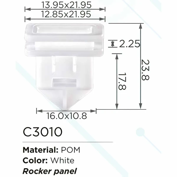 Клипса для крепления внутренней обшивки а/м БМВ/ Вольво пластиковая (100шт/уп.)