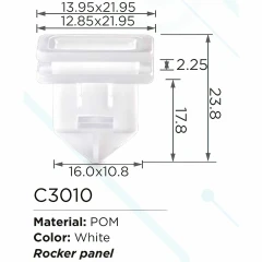 Клипса для крепления внутренней обшивки а/м БМВ/ Вольво пластиковая (100шт/уп.)