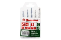 37082 Набор сверл Hammer Flex 202-914 DR set No14 HEX (5pcs) 4-8mm металл\дерево\камень, 5шт.