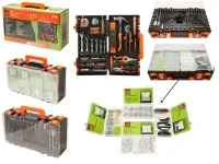 Набор инструментов 1400 пр 1/4''(шарнирно-губцевой, ударный, головки, отвертки, биты, крепежи) (6гр.)(5-13мм) в кейсе