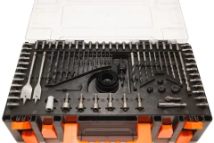 Набор инструментов 1400 пр 1/4''(шарнирно-губцевой, ударный, головки, отвертки, биты, крепежи) (6гр.)(5-13мм) в кейсе