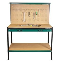 Верстак слесарный (1550х1200х600мм,600х1200-столешница,нагрузка:120кг-столешница,80кг-полка,20кг-выдвиж.полка)