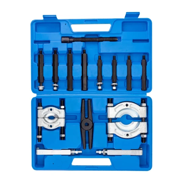 Набор съемников комбинированный 14пр. (сегментного типа: 30-50, 50-75мм, двухлапый: 120мм), в кейсе