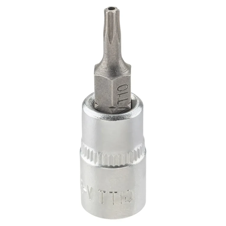 Головка-бита TORX T10H c отверстием, 1/4''