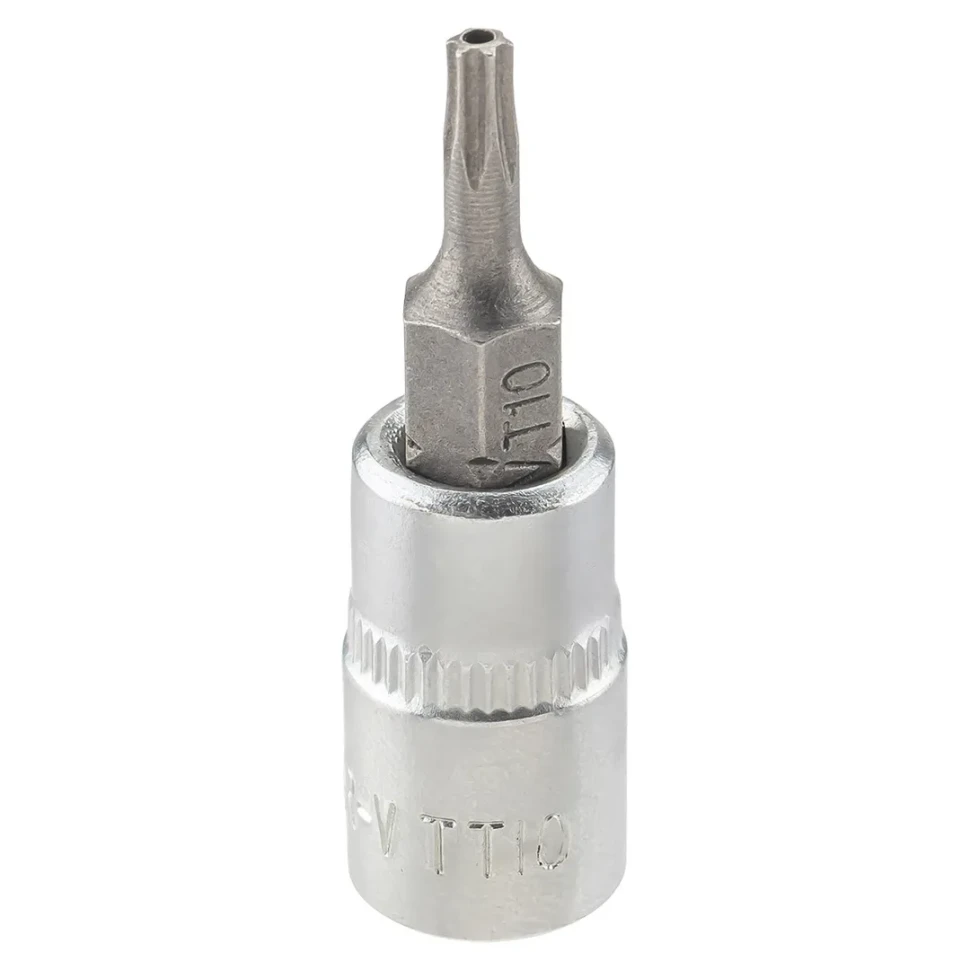 Головка-бита TORX T10H c отверстием, 1/4''