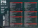 Набор инструментов 216пр. 1/4'', 3/8'', 1/2''(6гр.)