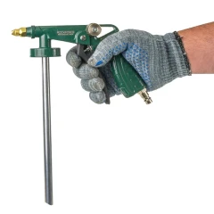 Пневмопистолет для гравитекса с распылителем + гибкий шланг 600мм(внутр. Øсопла 5мм,рабоч.давление 2-8бар,max давление 10бар,350 л/мин, штуцер 1/4'')