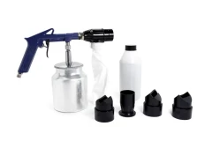 Пистолет пескоструйный пневматический со сменными насадками и песком(бачок-1л,сопло-3.2,давление 6-8bar,170 л/мин)