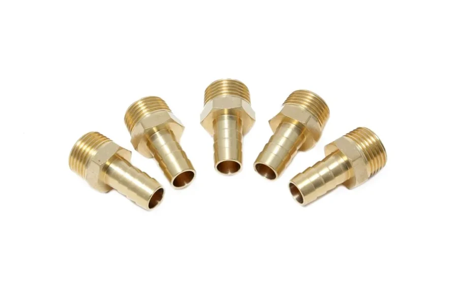 Штуцер пневматический наруж. резьба 1/2''- ''елочка''10мм, к-т 5шт.