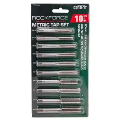 Набор метчиков метрический 10пр.(М6х1, М7х1, М8х1/1.25, М10х1/1.25/1.5, М12х1.25/1.5/1.75),в блистере