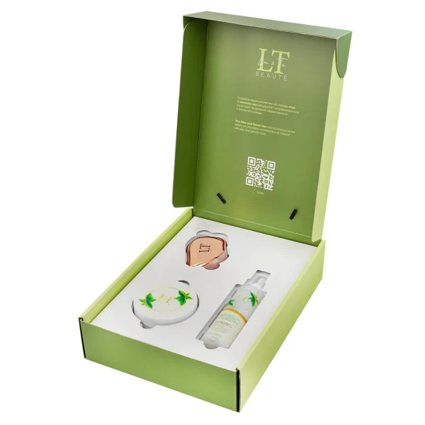 Набор косметики Алоэ и зеленый чай, 3 предмета(маска LT-2166,спрей LT-2173 .расческа)