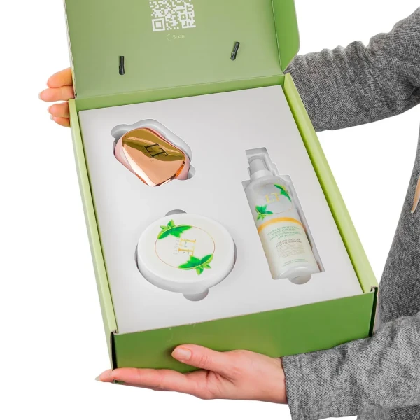 Набор косметики Алоэ и зеленый чай, 3 предмета(маска LT-2166,спрей LT-2173 .расческа)