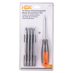 Отвертка переставная с набором бит, 10пр.(L-220мм Н4хН3/16, Н4хН7/32, Н5хН9/64, Н6хН5/32, Т15хТ25, РН1хSL3/16, PH2хSL1/4, PZ1хSQ1, PZ2хSQ2),в блистере