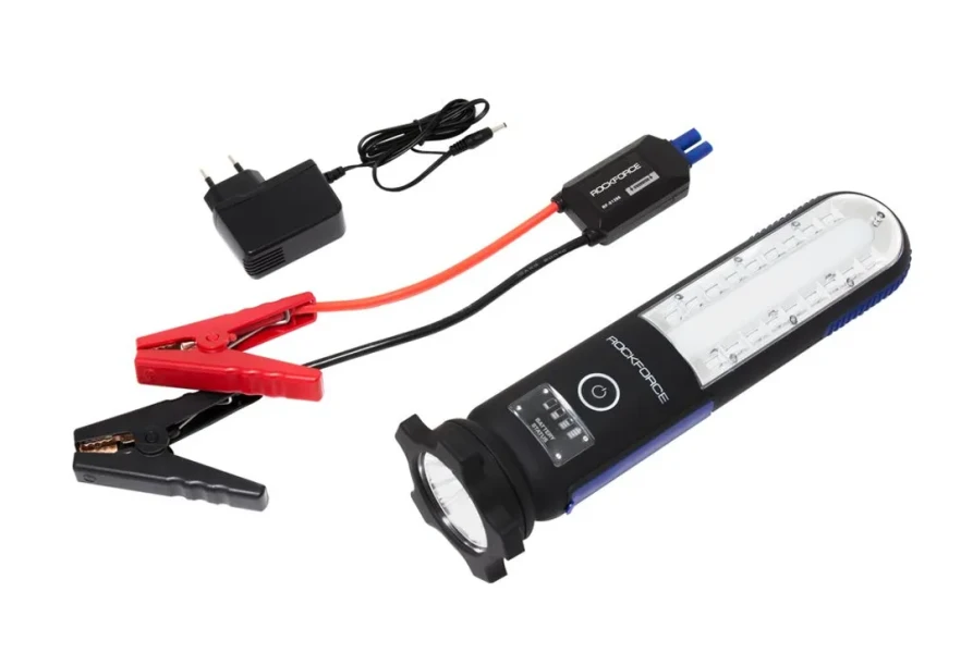 Фонарь светодиодный аккумуляторный с накопителем и функцией пуска а/м(12V,12000mAH,400Amp,480/60Lumen-бок/торц.свет,водонепр.IP54, магит,инд. зарядки)