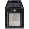 Светильник светодиодный на солнечной батарее с датчиком движения черный (3.7В/1200мАч,SMD2835,3500-4000,t зарядки 5-7ч,t работы 10-12ч)