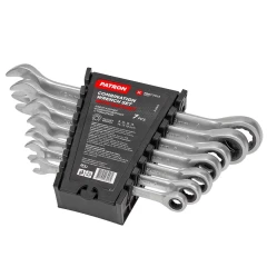 Набор ключей комбинированных трещоточных 7пр (8,10,12,13,14,17,19мм), в пластиковом держателе